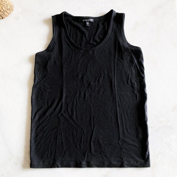 Eileen Fisher Black U-neck shell tank top / shirt (PP) Petite (XS) - Picture 1 of 6